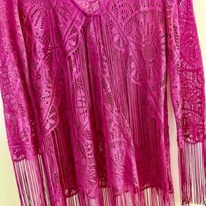Vivienne Tam lace fringe top